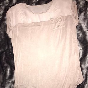 Pink / tan shirt with rolled sleeves